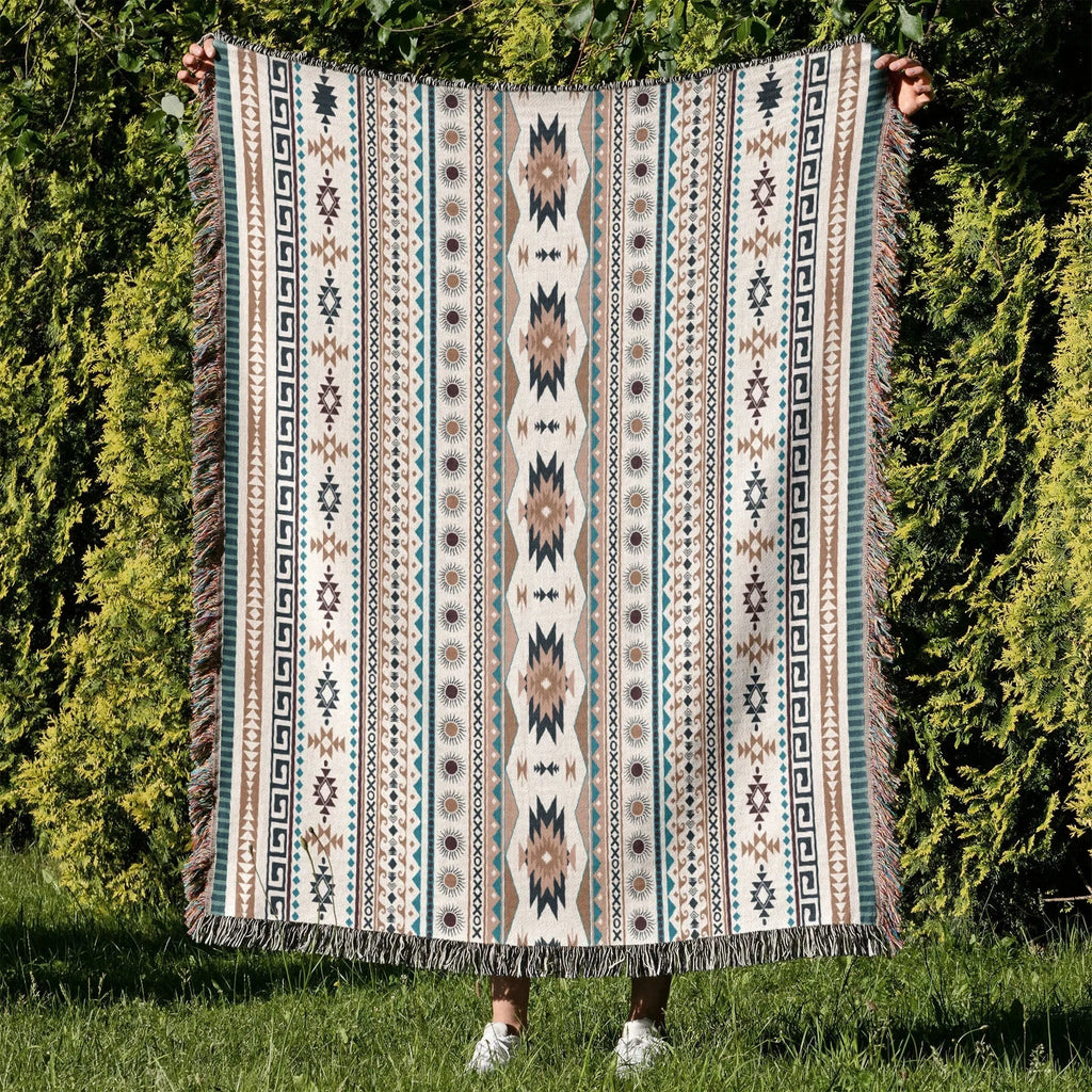 DecorBites™ Cozy Nordic Camping Blanket and Sofa Cover – Boho Outdoor Line Blanket for Home and Hotel Decor