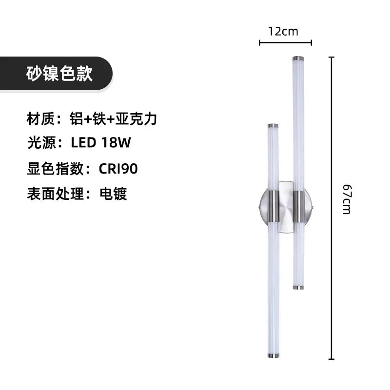 أبليك حائط أكريليك بإضاءة LED من DecorBites™‎ لإضاءة داخلية عصرية في غرف المعيشة والحمامات