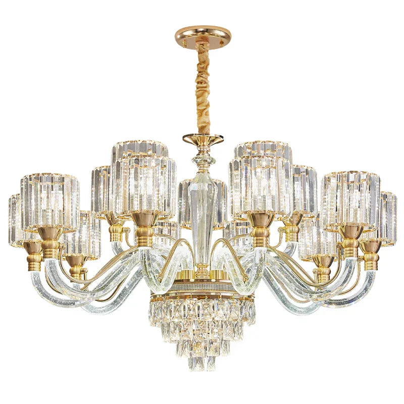 DecorBites™ Crystal Chandelier: Luxury Nordic Home Lamps for Living Room, Bedroom, Dining & Study