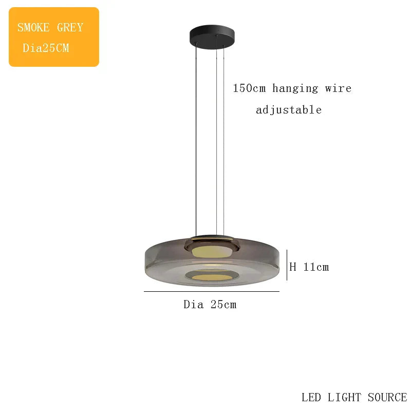 DecorBites™ Glass Chandelier LED Pendant Lights Modern Home Decor