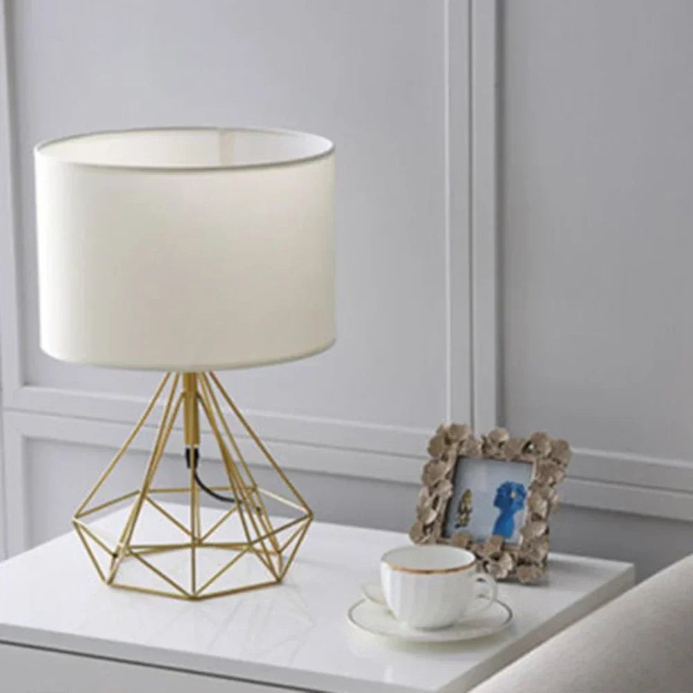 DecorBites™ Linen Fabric LED Table Lamp Creative Gift Night Lamp