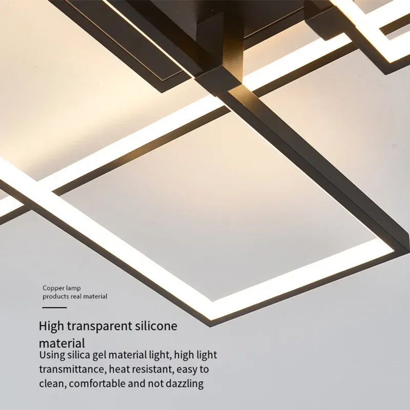 نجفة سقف LED مودرن من DecorBites™: إضاءة ديكور عصرية لغرفة المعيشة وغرفة الطعام والمطبخ