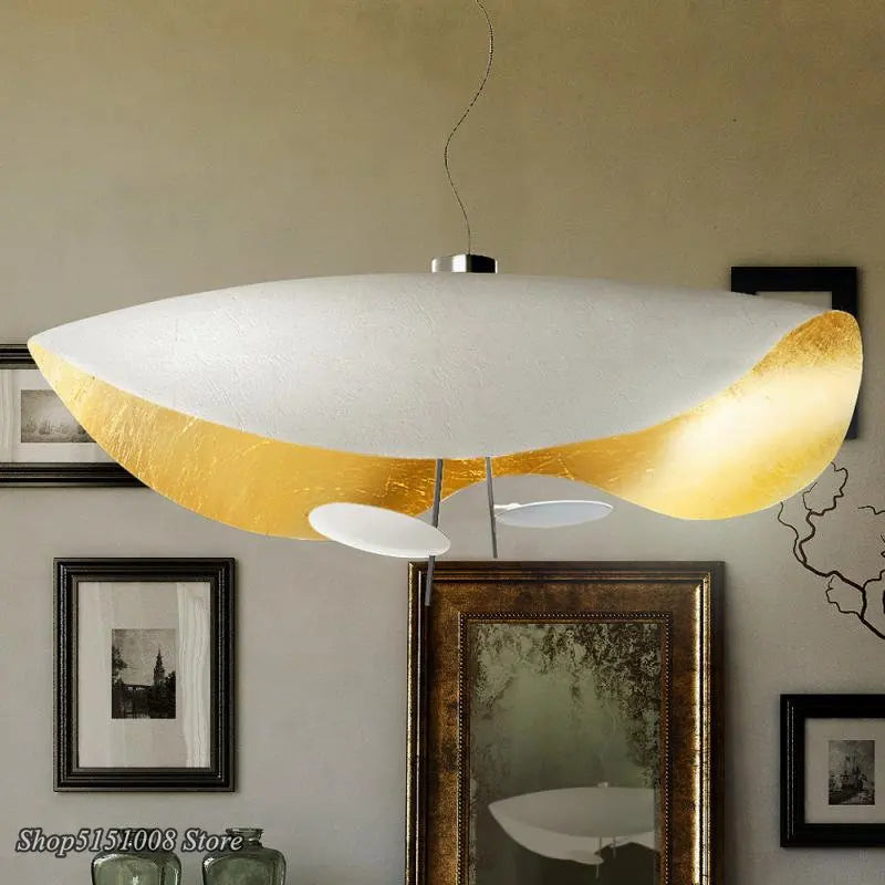 أضواء قلادة LED بخامة ذهبية من DecorBites™: مصابيح معلقة عصرية لغرفة المعيشة وغرفة النوم