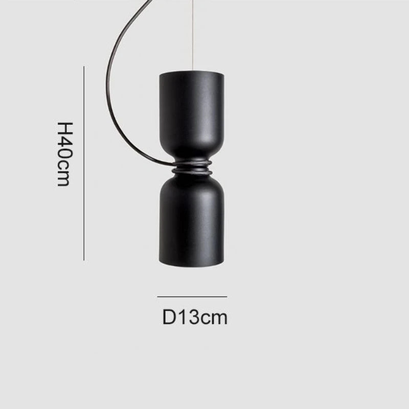 Danish Art Wrought Iron Pendant Light in Black or White