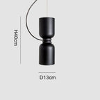 Danish Art Wrought Iron Pendant Light in Black or White