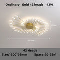 DecorBites™ ثريا الألعاب النارية LED: تركيبات إضاءة متدلية حديثة لغرفة المعيشة وغرفة النوم على الطراز الاسكندنافي