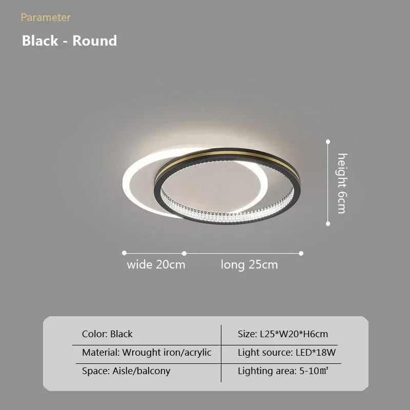 DecorBites™ Crystal LED Ceiling Lights for Elegant Home Entrance with Minimalist Design
