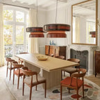 European Annular Glass Pendant Light