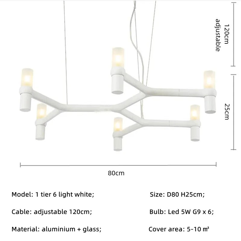 DecorBites™ Crown Major Chandelier: Modern Luxury LED Light for Kitchen, Hotel, Living Room