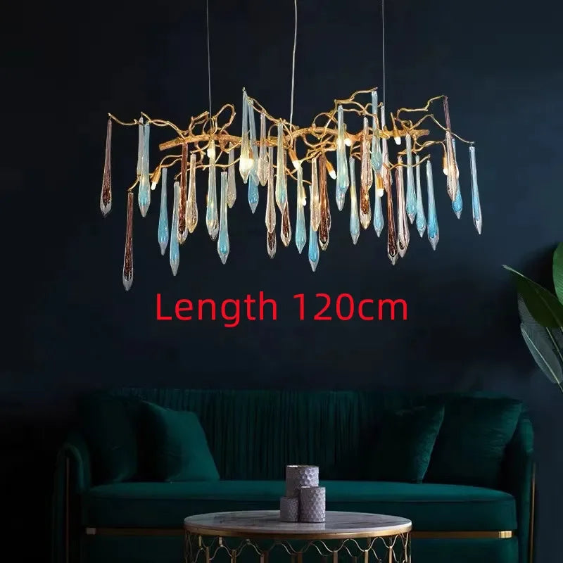 DecorBites™ Bird's Nest Crystal LED Chandelier: Modern Bubble Pendant Light for Living Room & Bedroom.