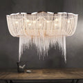 DecorBites™ Aluminum Tassel Chandelier: Modern Nordic Style Pendant Lamp for Living Room