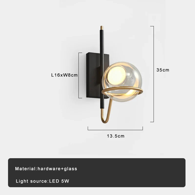 DecorBites™ Glass Ball Pendant Light Fixture for Luxury Living Room Decor