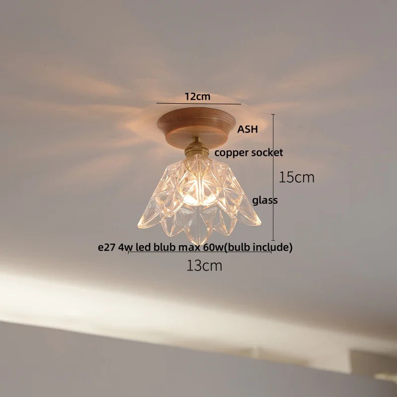 DecorBites™ Clear Glass LED Ceiling Lamp Copper Socket Modern Nordic Style Lighting