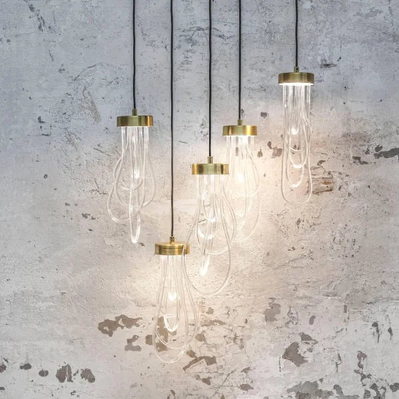 DecorBites™ مصباح قلادة LED أكريليك لغرفة النوم وغرفة الطعام