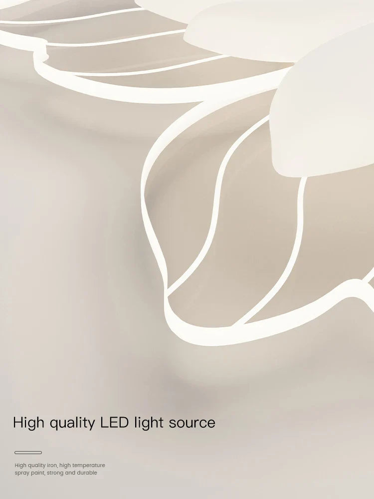 ثريا زهور LED من DecorBites™ مصباح سقف أبيض لديكور غرفة النوم وغرفة المعيشة