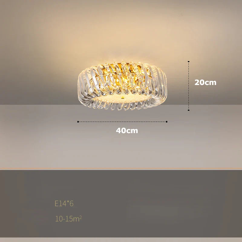 ثريا DecorBites™ الذهبية LED - صيحة جديدة لغرفة المعيشة لعام 2025