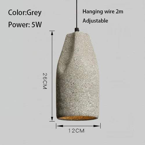 DecorBites™ Industrial Style Pendant Chandelier, Grey/Black E27 Lamp for Bedroom, Coffee Shop, Bar