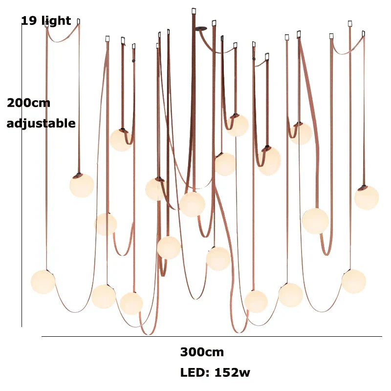 DecorBites™ Glass Ball Pendant Lamp for Loft Living Dining Room, LED Lighting