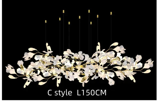 DecorBites™ Ginkgo Chandelier Villa Duplex Pendant Light for Living Room & Hotel Lobby