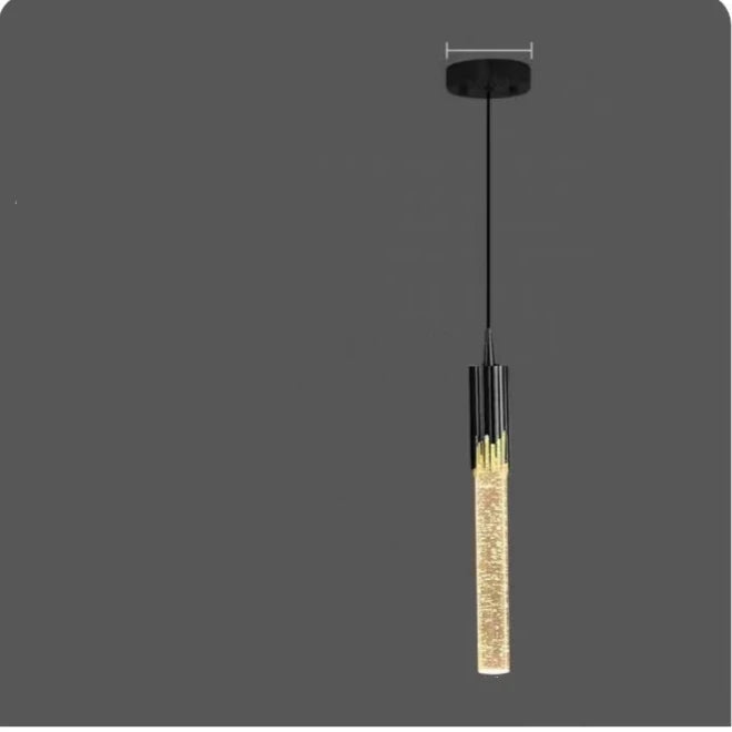 DecorBites™ Crystal LED Pendant Light: Modern Hanging Bar Lamp for Bedroom, Living Room, & Home Decor