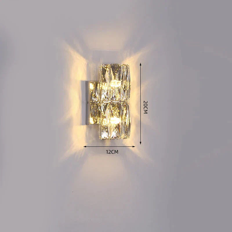DecorBites™ Crystal Deluxe Wall Sconce for Living Room Bedroom Bedside Villa - Luxury Light