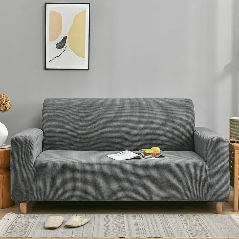 DecorBites™ 3D Quilted Thicken Sofa Cover Stretch Spandex Polyester Couch Slipcover