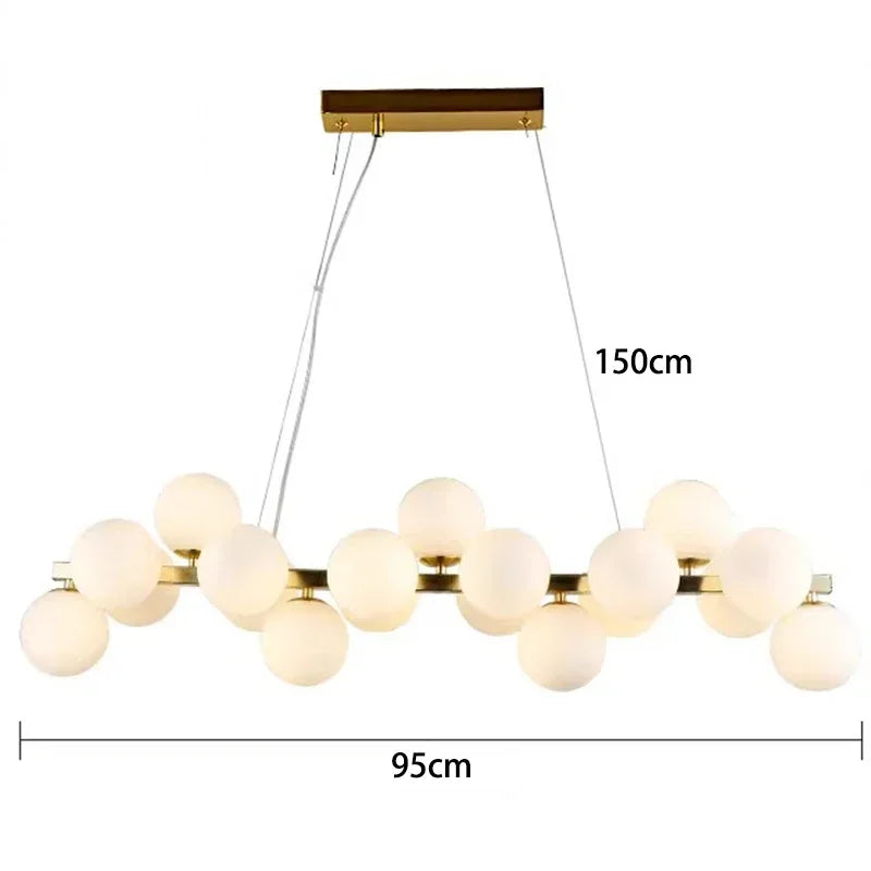 DecorBites™ Suspensions LED en Verre Soufflé pour la Décoration et l'Éclairage Intérieur