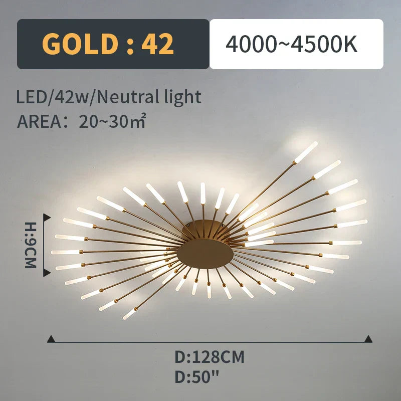 مصابيح DecorBites™ LED Fireworks المتدلية - إضاءة ثريا عصرية لغرفة المعيشة وغرفة النوم