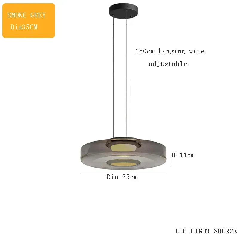 DecorBites™ BOHEMIA Glass Pendant Light - Danish Design for Kitchen Island Dining Bedroom Tables