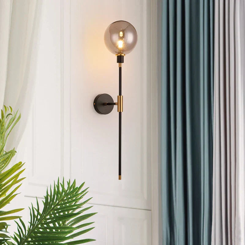 مصباح حائط كروي زجاجي من DecorBites™ للديكور المنزلي الحديث وتركيبات الإضاءة