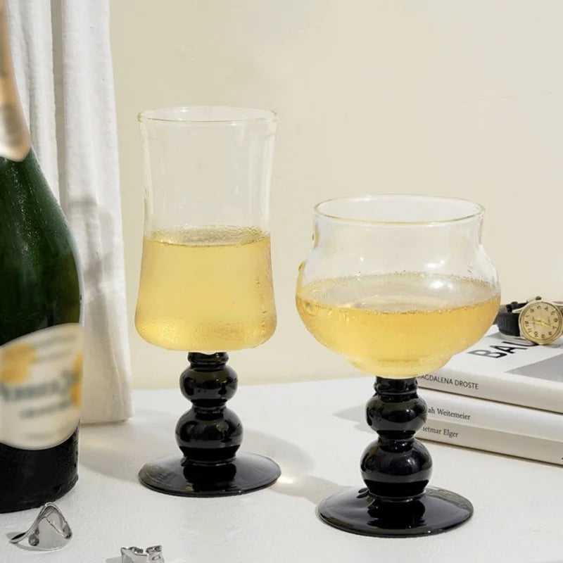 DecorBites™ 400ml Goblet Glass Coffee Cup Drinkware Tea Mug Heat-Resistant Water Cup.