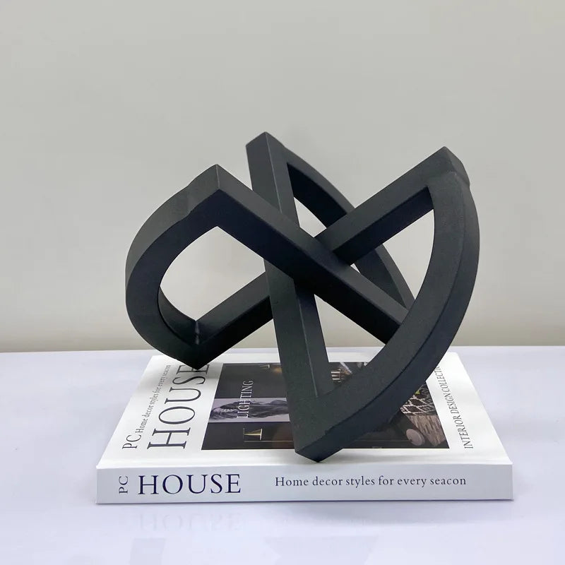 DecorBites™ Geometric Hollowed-out Black Ornament Abstract Home Decoration Handicrafts