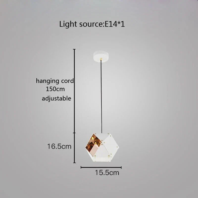 DecorBites™ Cube LED Pendant Light: Art Deco Hanging Lamp for All-Match Style