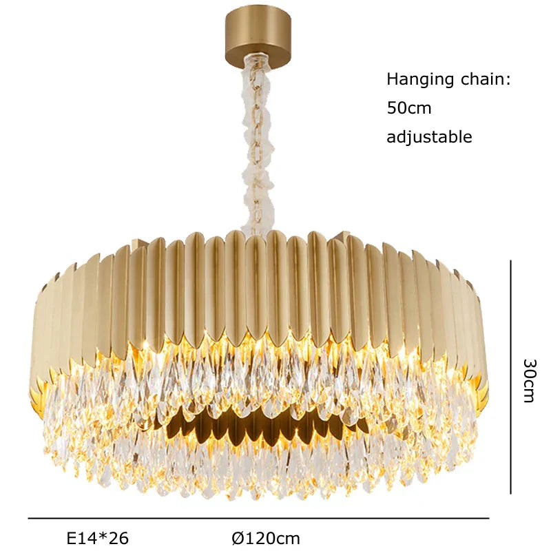 مصباح معلق DecorBites™ Gold Crystal Water Droplet - مصباح تعليق أسود