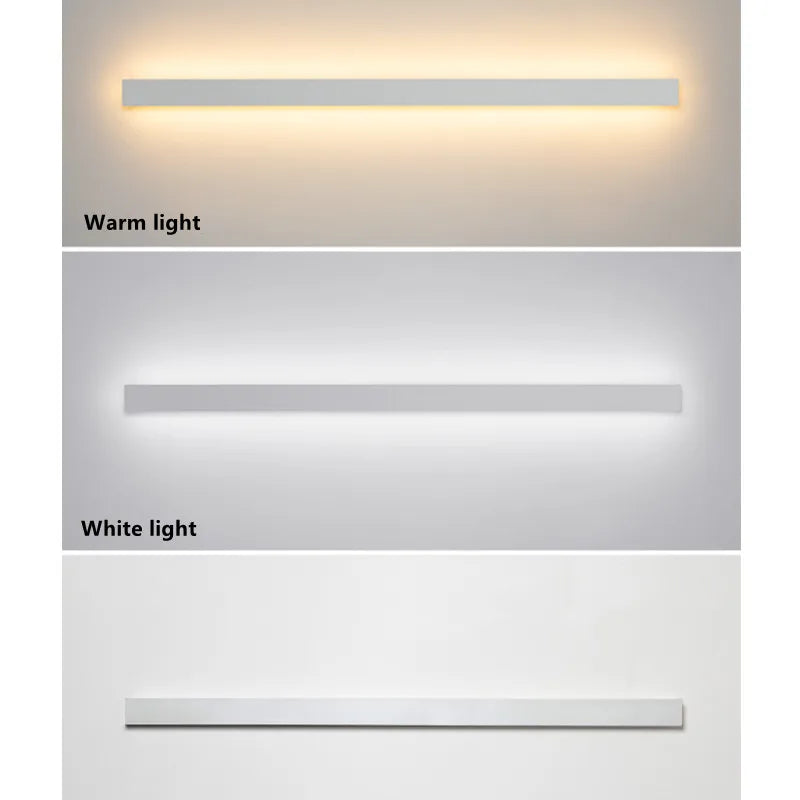 DecorBites™ LED White Wall Lamp: Modern Minimalist Design for Bedroom, Living Room, and TV Background.