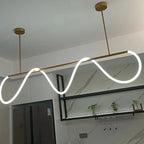 Modern Linear Stainless Steel LED Pendant Light