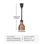 Vintage Telescopic Stainless Steel Buffet Heat Pendant Lamp