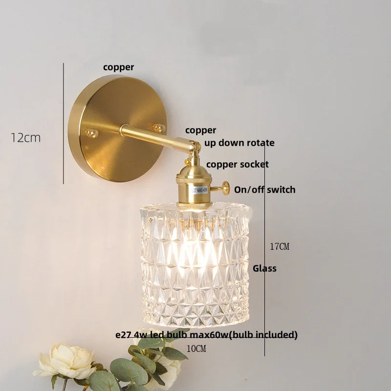 شمعدان حائط نحاسي DecorBites™ LED مع مفتاح سحب، تصميم نورديك