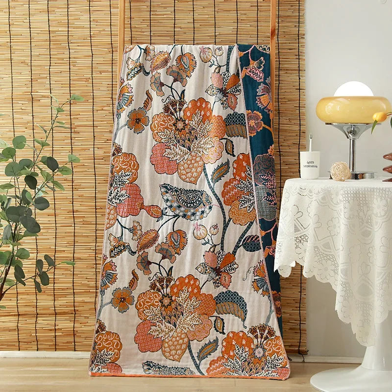 DecorBites™ Cotton Gauze Adult Bath Towels: Luxury, Quick-Dry, Soft & Absorbent