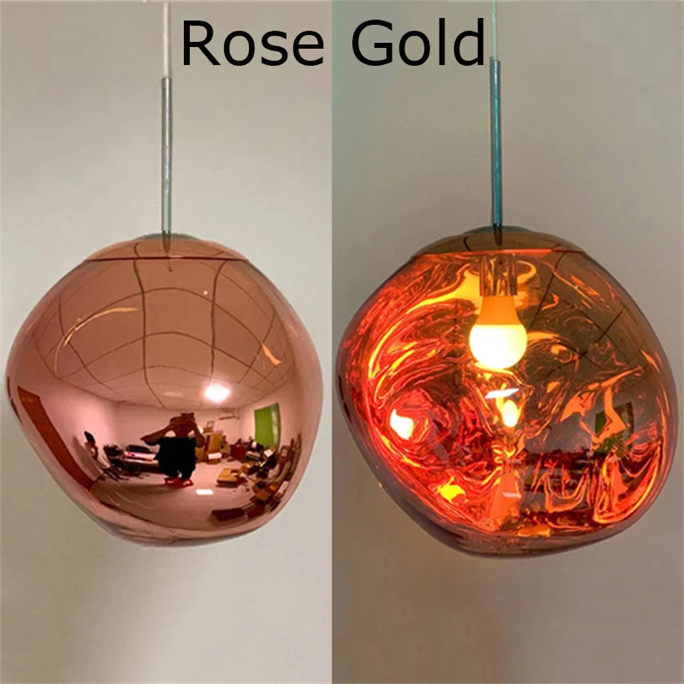 Nordic Lava Pendant Light in Plated PVC Finish