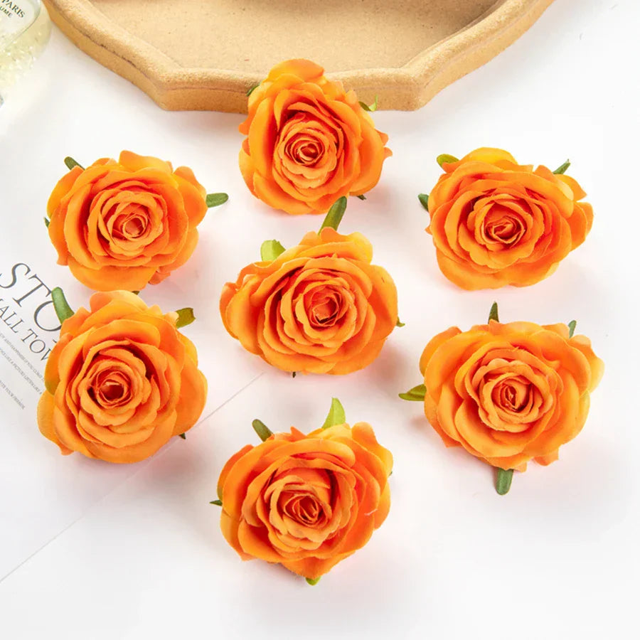 DecorBites™ 10Pcs Silk Blue Rose Wedding Party Decoration DIY Bridal Accessories Artificial Flowers
