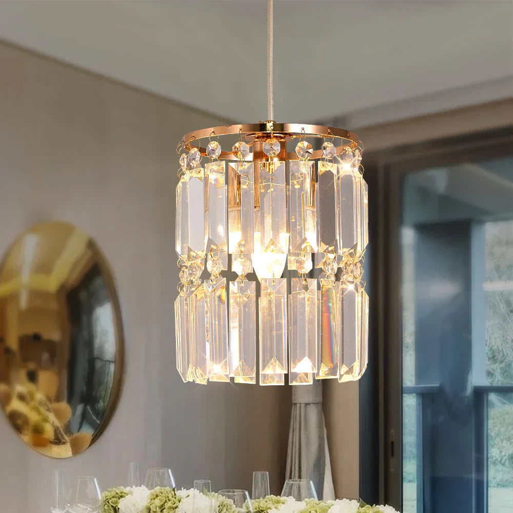 DecorBites™tm Crystal Pendant Light | Modern Chandelier for Dining Table and Kitchen Island