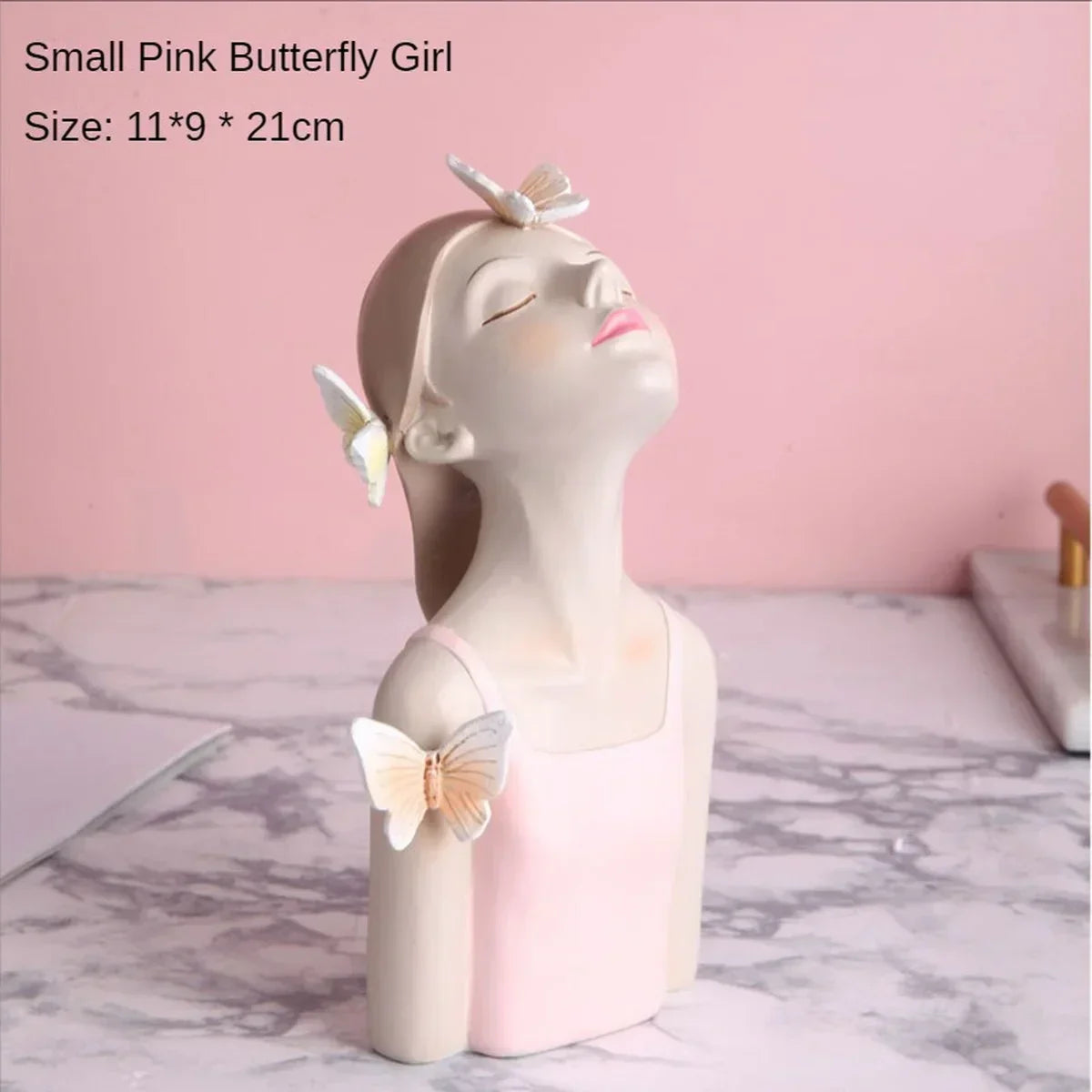 DecorBites™ Decorative Butterfly Girl Sculptures Resin Flower Vase Ornaments