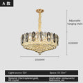 DecorBites™ Crystal Duplex Villa Chandelier Hall Light - Luxe Living Room Middle Floor Lamp