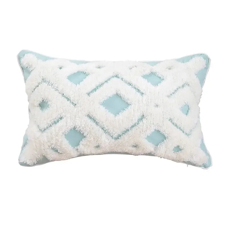 DecorBites™ Geometric Tufted Tassel Cushion Cover 30x50cm