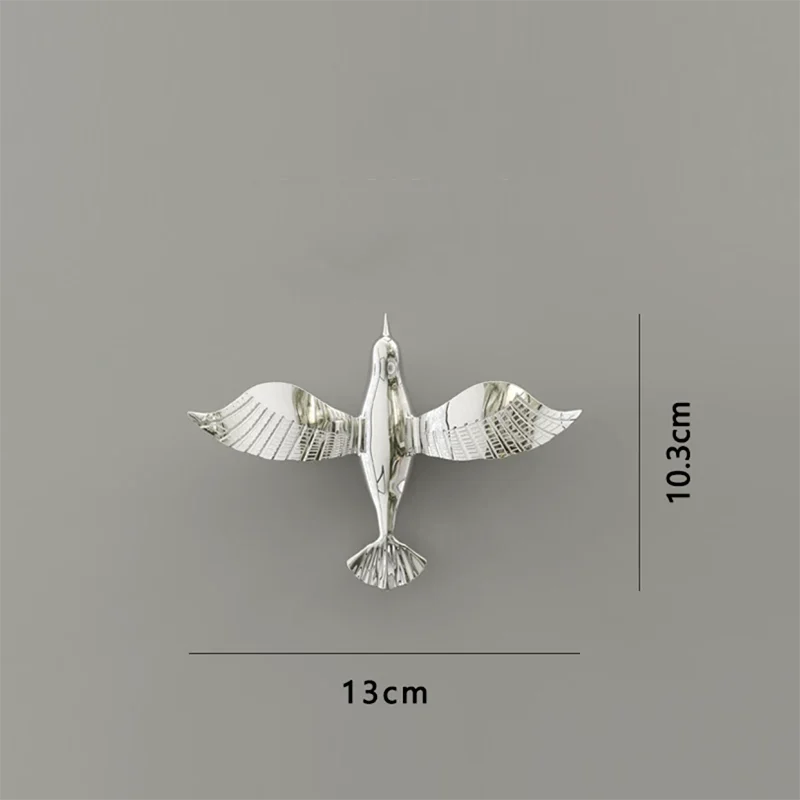 DecorBites™ Gold/Silver Pigeon Wall Ornaments - Dove Statue for Living Room Aesthetics