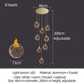 ثريا كريستال LED من DecorBites™ لديكور غرف المعيشة الحديثة