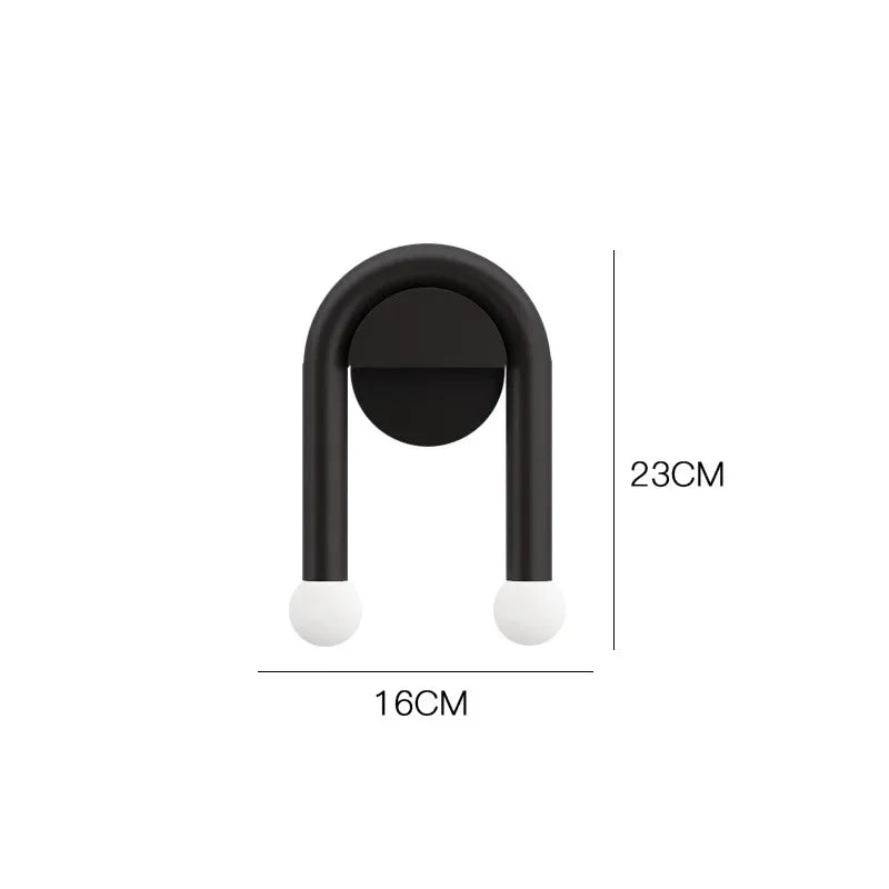 DecorBites™ LED Wall Lamp Black U-Shape Design - Morden Indoor Minimalist Sonce Lighting