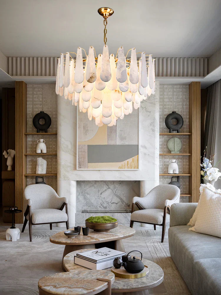 DecorBites™ Art Deco Marble Home Chandelier Lighting Dimmable LED 2025