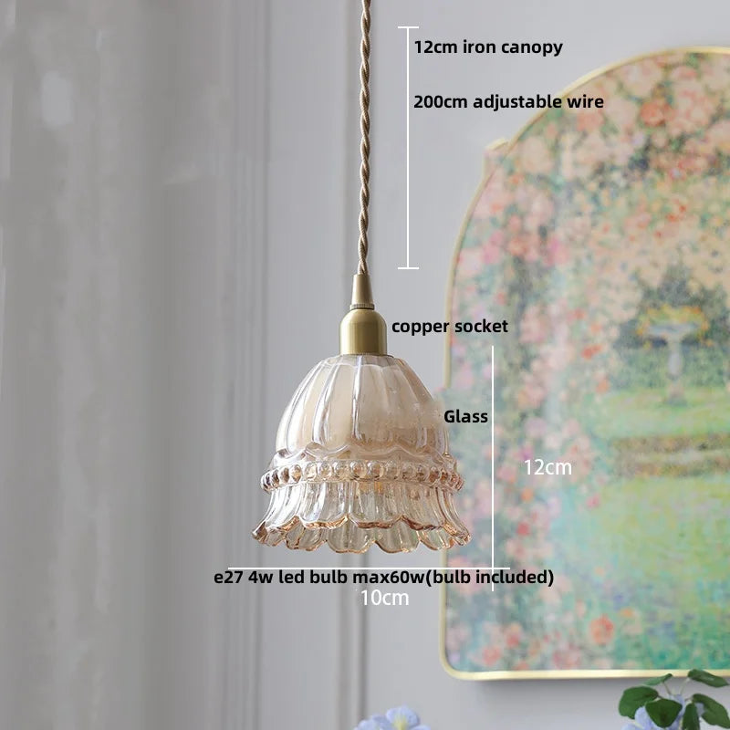 DecorBites™ Crystal Brass LED Pendant Light: Modern Nordic Style, Adjustable Wire, E14 Fixture